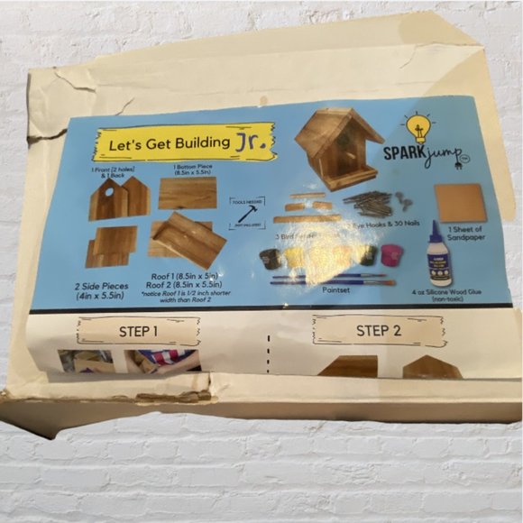 SPARK JUMP -- Birdhouse Making Kit, "Let's Get Building" for ages 6+, Gift Idea - Picture 4 of 6